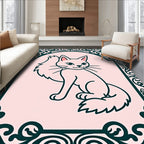 Ornate Cat Frame Design Rug
