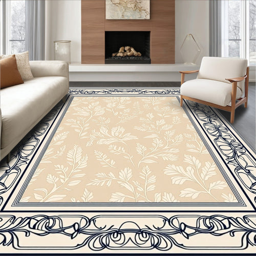 Art Nouveau Floral Border Rug