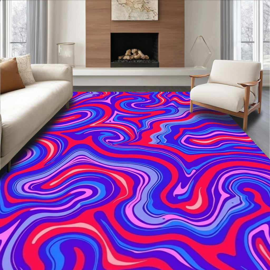 Vibrant Swirls Pattern Rug