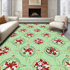 Whimsical Floral Medallion Pattern Rug