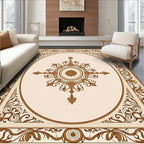 Ornate Floral Scrollwork Patterned Rug