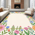 Vibrant Floral Patterned Meadow Rug