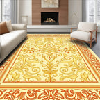 Vintage Scrollwork Floral Pattern Rug
