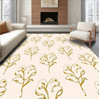 Minimalist Leaf Pattern Design Rug