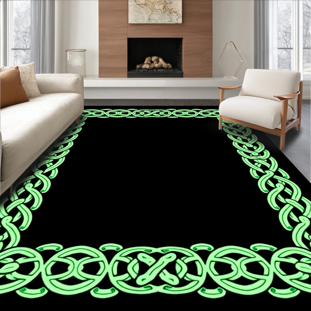 Interlocking Celtic Knot Frame Rug