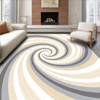 Neutral Swirl Pattern Lines Rug