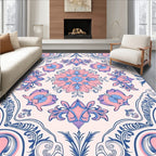 Intricate Floral Mandala Design Rug