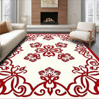 Grand Red Floral Medallion Design Rug