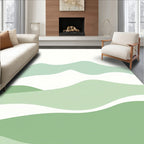 Abstract Gentle Green Hill Design Rug