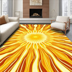 Radiant Sunburst Warm Tones Design Rug
