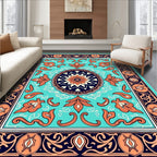 Ornate Floral Mandala Decorative Rug