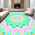 Vibrant Geometric Mandala Pattern Rug