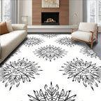 Abstract Floral Starburst Pattern Rug
