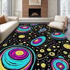 Groovy Swirls Abstract Pattern Rug