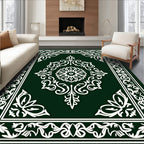 Classic Ornate Floral Medallion Design Rug