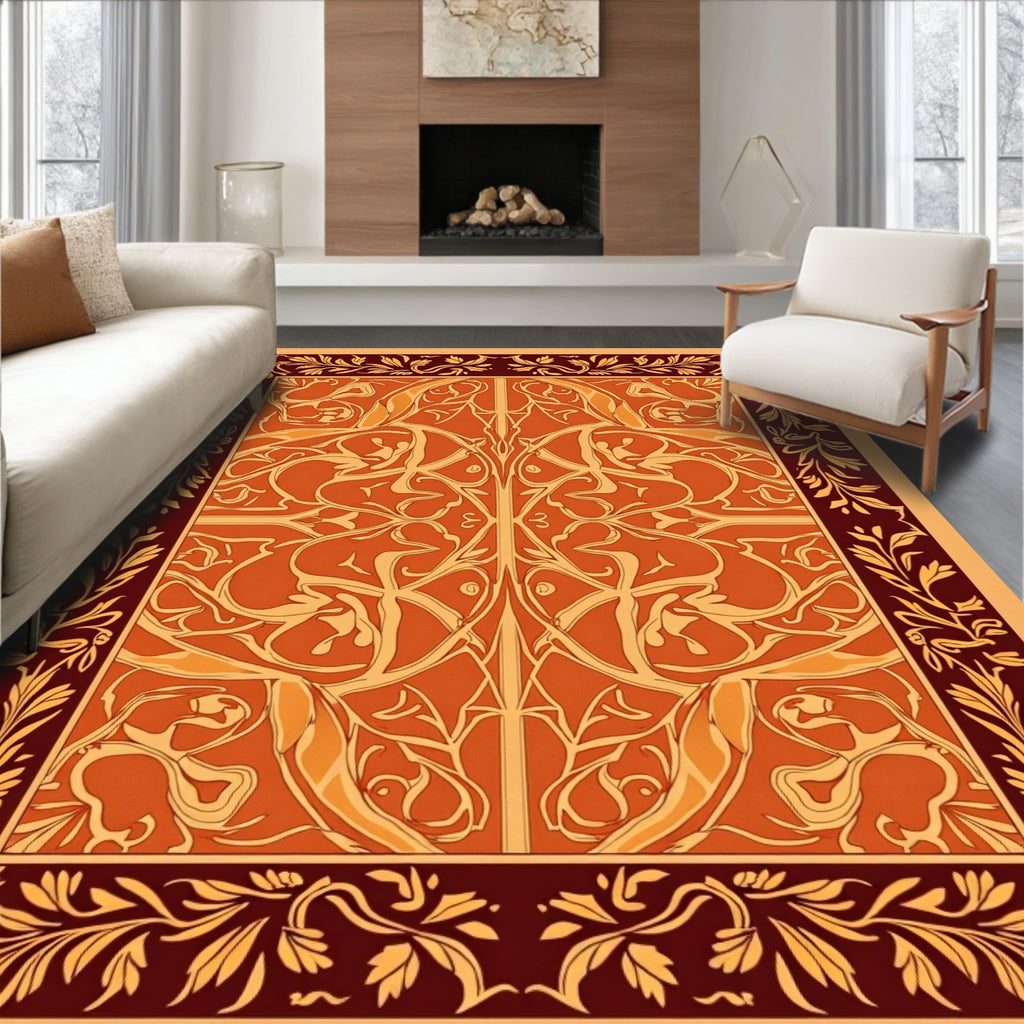 Art Nouveau Vine Pattern Rug