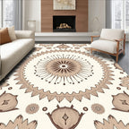 Drawn Floral Mandala Pattern Rug