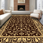 Ornate Vine Leaf Pattern Rug