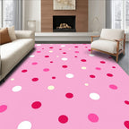 Pink Polka Dot Pattern Design Rug