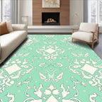 Ornate Floral Diamond Pattern Rug