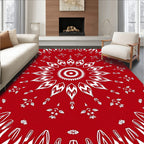 Radiant Floral Mandala Pattern Rug