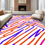 Vivid Abstract Zigzag Lines Rug