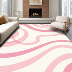 Pink Swirls Abstract Pattern Rug