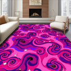 Swirling Pink Night Sky Rug