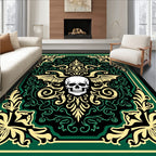 Dark Skull Vintage Floral Rug