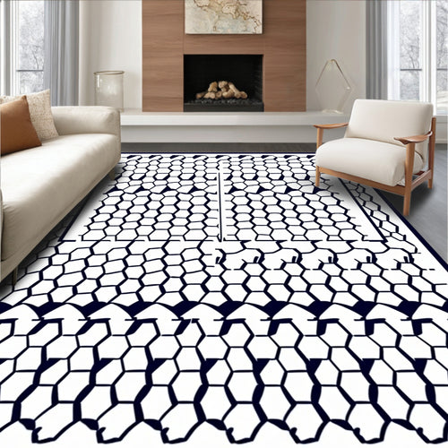 Abstract Hexagon Pattern Deco Rug
