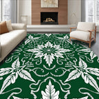 Symmetrical Floral Leaf Pattern Design Rug