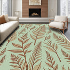 Botanical Fern Pattern Design Rug
