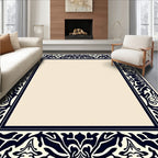 Formal Floral Border Design Rug