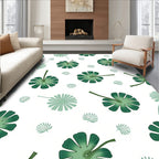 Green Leaf Tropical Pattern Rug