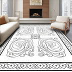 Art Nouveau Scrollwork Elegant Pattern Rug