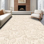 Whimsical Swirling Line Art Pattern Rug