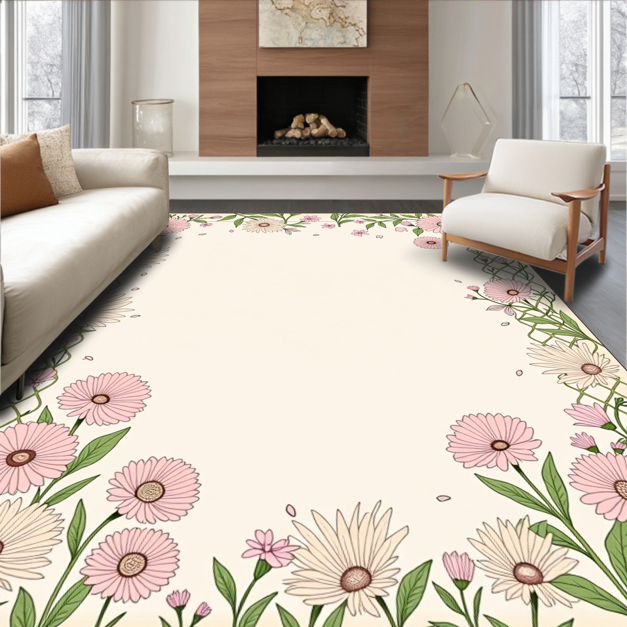 Floral Ivy Vine Delightful Design Rug