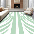 Soft Sage Abstract Stripe Motif Rug