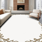 Antique Floral Border Damask Pattern Rug