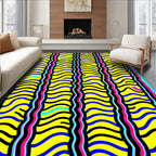Vibrant Wavy Stripe Pattern Design Rug