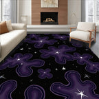 Purple Nebula Starry Night Rug
