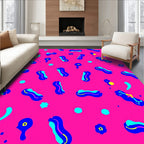 Vivid Abstract Shapes Pattern Rug