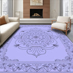 Ornate Floral Mandala Pattern Rug