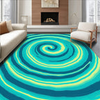 Oceanic Swirl Abstract Pattern Rug