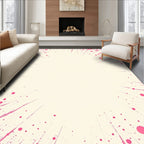 Abstract Pink Splatter Burst Rug