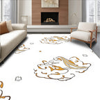 Abstract Swirls Lines Pattern Rug