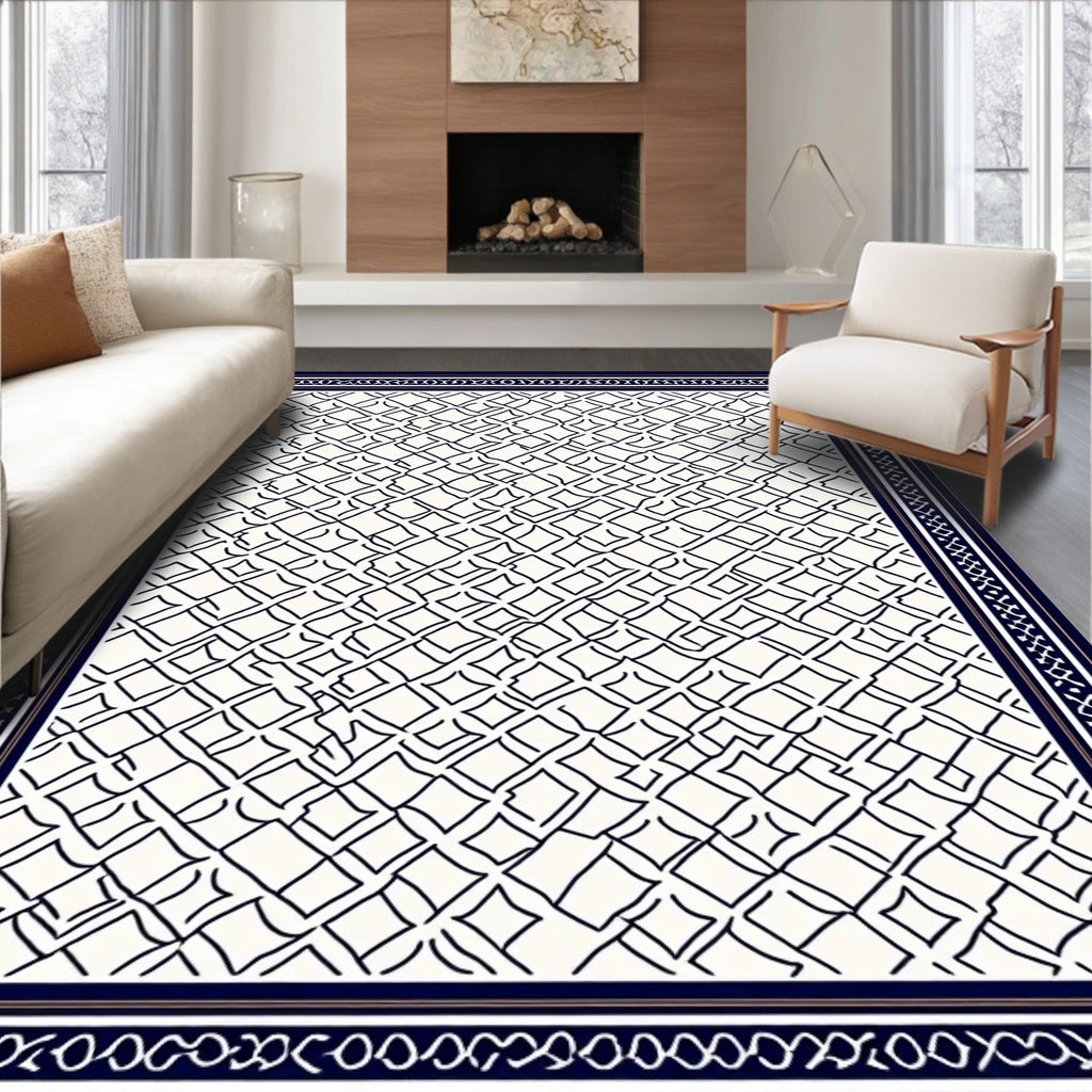 Ornate Lattice Patterned Rug