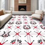 Red Cross Arrow Berry Pattern Rug