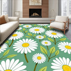 Daisy Floral Patterned Charm Rug