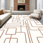 Abstract Interconnecting Geometric Lines Rug